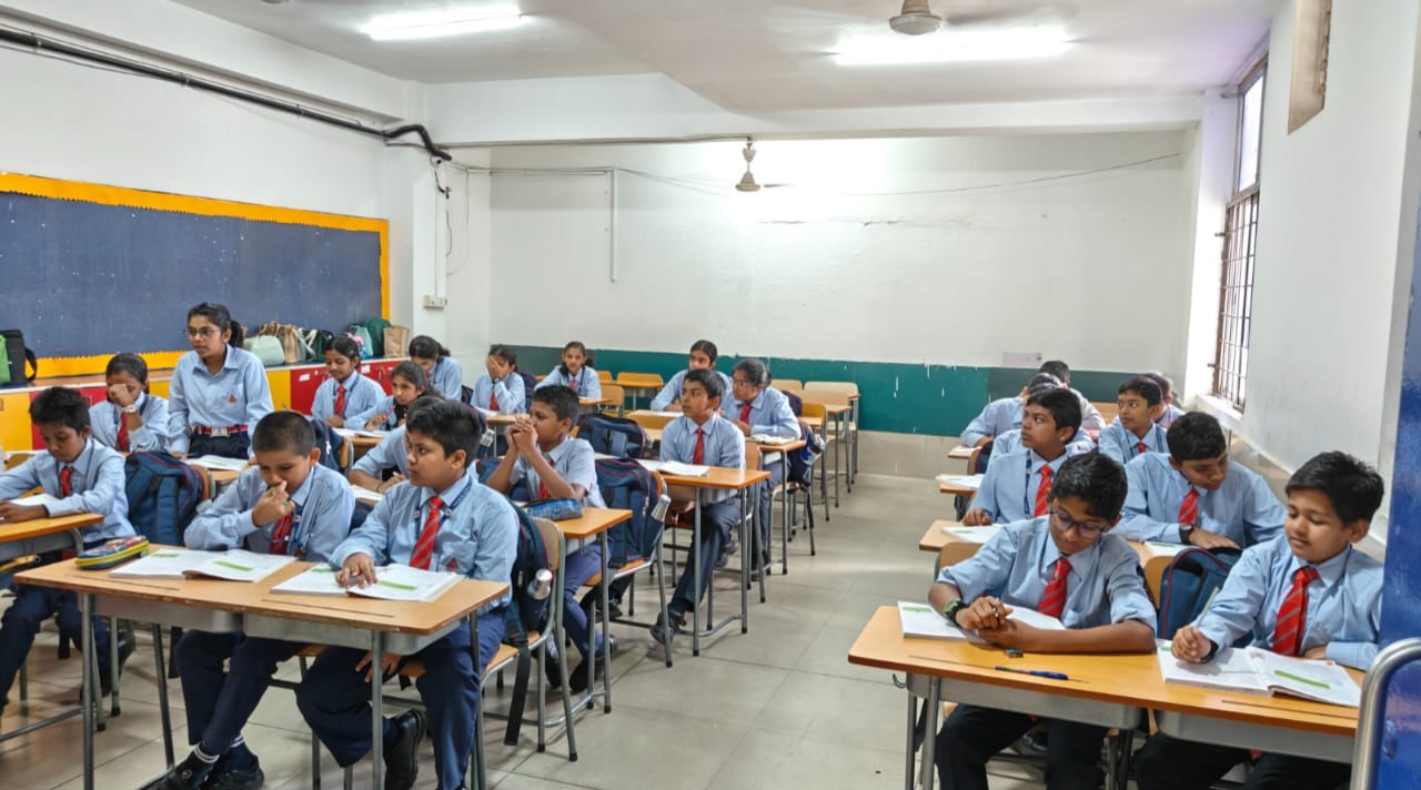 Classroom setting at Alpine Public School, the Top CBSE School in Banashankari, where students engage in interactive and focused learning