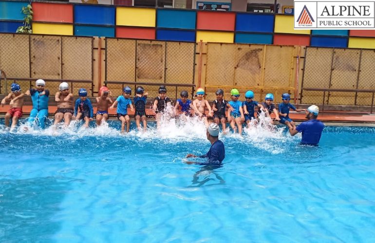 Swimming class at Alpine Public School, the Best CBSE School in JP Nagar Bangalore