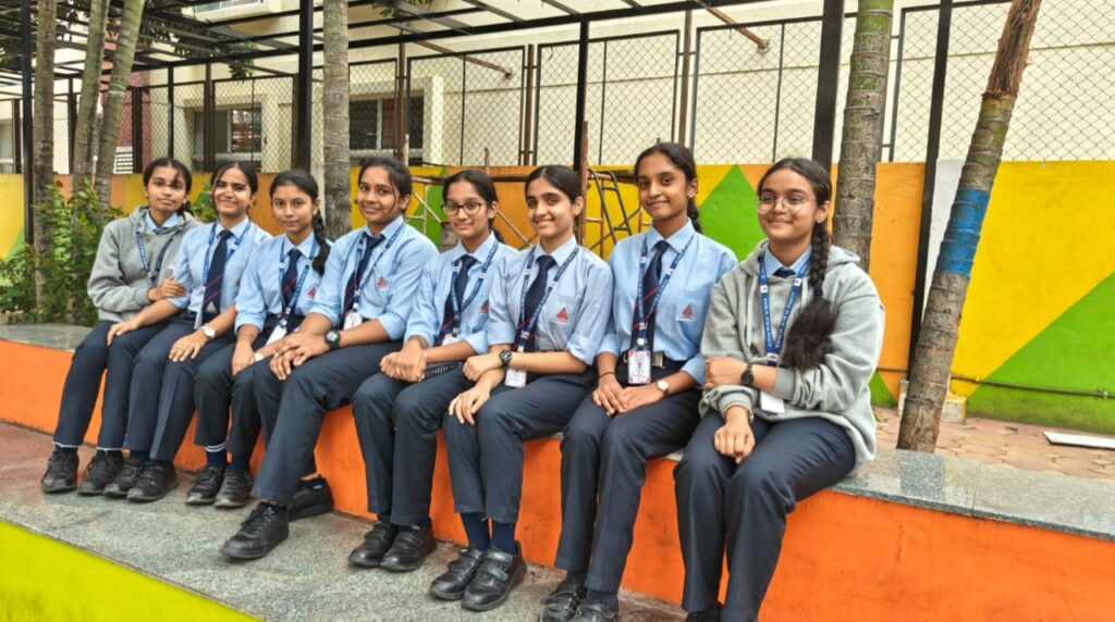 Students of the top school in JP Nagar Bangalore enjoying campus life at Alpine Public School, a leading CBSE school near JP Nagar Bangalore.